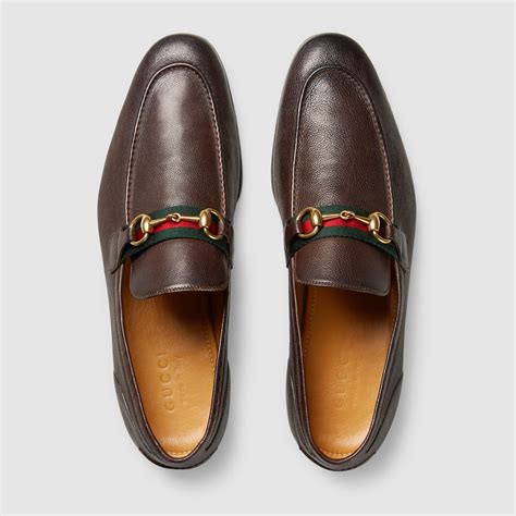 mens gucci loafers brown